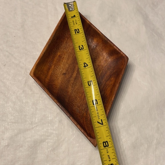 Wooden vintage snack bowls made in the Philippines. Boho - Picture 9 of 11